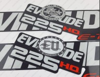 Evinrude 225HP E-tec HO 2011-2014 Graphite Cowl Outboard Decal Kit